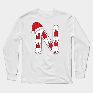 Letter N (Happimola Christmas Alphabet) Long Sleeve T-Shirt